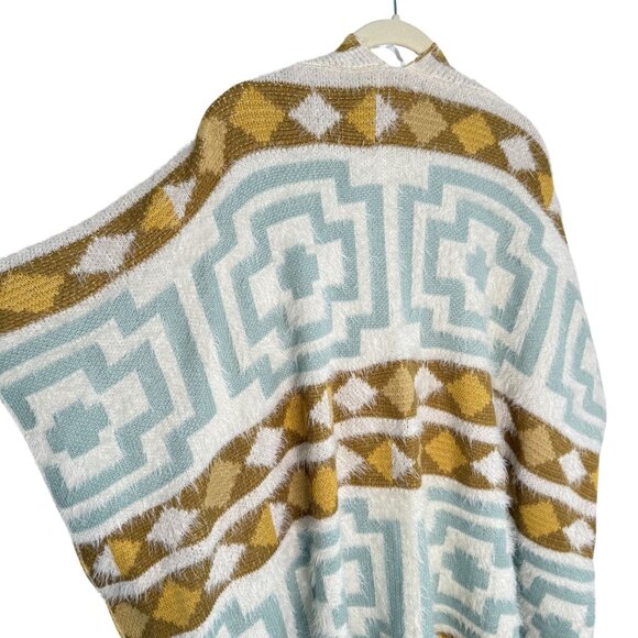 NWT Free People Aztec Patterned Kimono With Fringe, OS - Picture 4 of 11